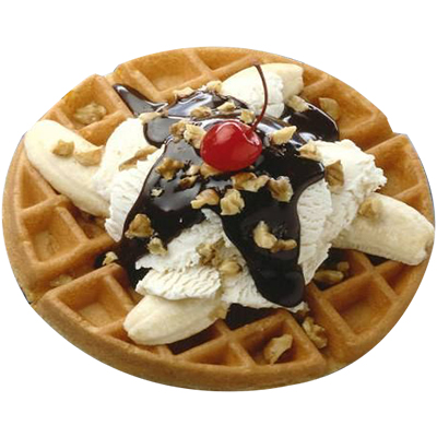 "Banana Split Waffle (Belgian Waffle) - Click here to View more details about this Product